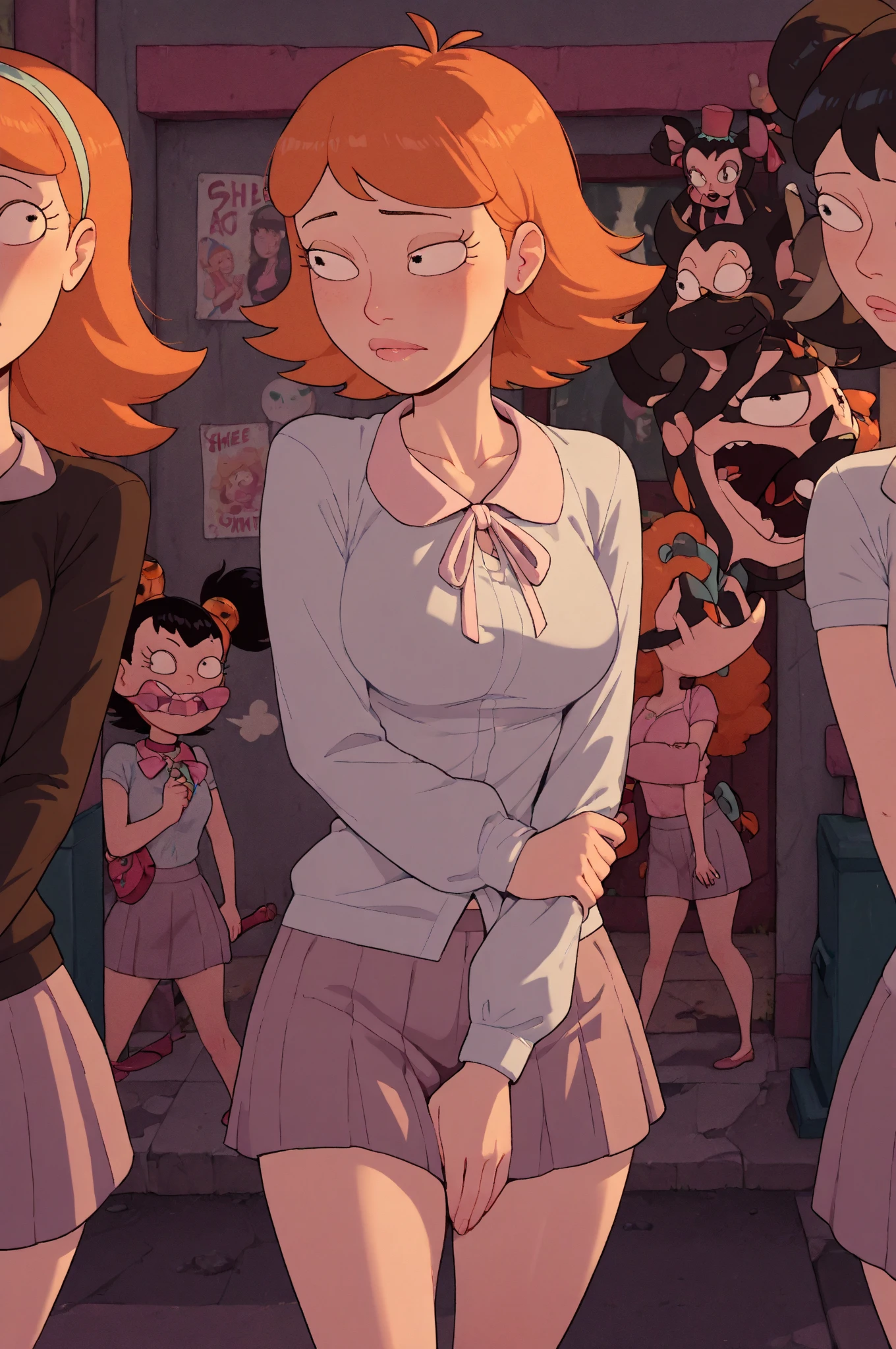 Uraraka Ochako、Men are surrounding a girl while holding their dicks、Teasing Smile、ejaculation、ちんこから、at the park、Bukkake for girls、Thick thighs、、Males are huddled、Blowjob、vaginal sex,Standing doggy style、Ahegao、Men grabbing women's breasts、Big Breasts、Big Tits、An excited look、Gym suit