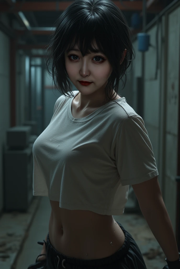 body definition big breasts，Large sagging breasts，Thick thigh cybernetics body parts，Short underwear，