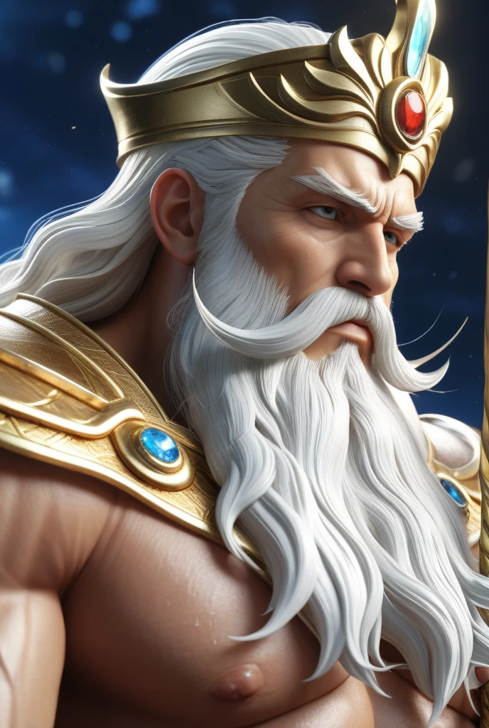 An illustration of the old Greek god ZUES