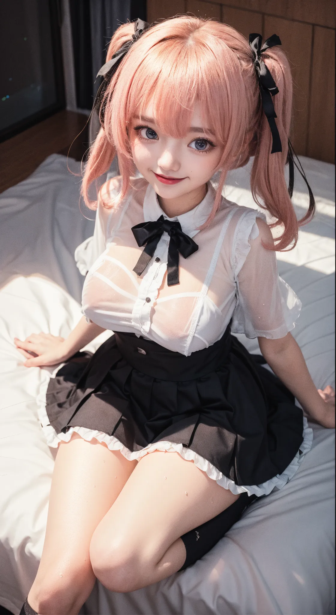 girl, 8 years old, азиатка, very young, cutie, very skinny, anorexia, harmful, charming, Darling, bright blonde with pink hair, Informal, very long wavy hair, bright makeup, White wet transparent mini blouse, Cleavage, White miniskirt, tights, rectangular frame glasses, bright red lipstick, goth makeup, wet clothes, full length photo, ahegao, orgasm, skirt lift, masturbation, crotch cumdrip, bukkake, cumdrip, white tights, eyeliner, eye shadow, masturbating, allure, pissing herself, chocker, pissing stream