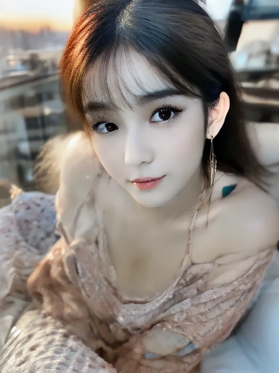 there is a woman with a blue dress posing for a picture, belle delphine, 8k selfie photograph, xintong chen, sakimichan hdri, sakimichan, Choi Hyun-hwa, Yoshitomo Nara, queen of the sea mu yanling, sun yunjoo, ruan jia beautiful!
