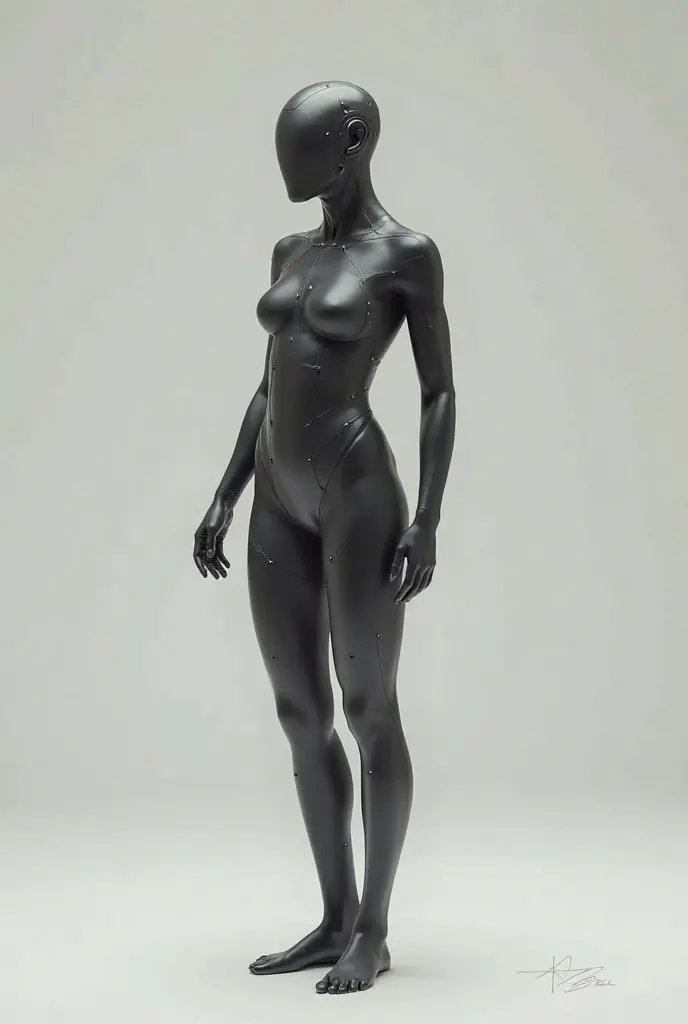 A strange and bizarre No arm and no leg disgusting being black with plastic texture with horns on a white background 3d