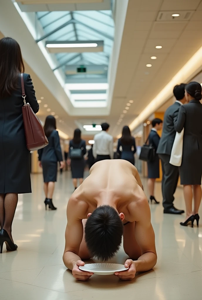 1boy、Photo Quality、Cute handsome man、Mash Hair、Japanese male, 、Completely naked、Full nudity、erection、Huge penis、Highest quality、Realistic、beautiful、Back view、Wearing VR goggles、Butt Exposed、train、Face turned to the side、Surrounded by middle-aged men in suits, she is touched all over her body