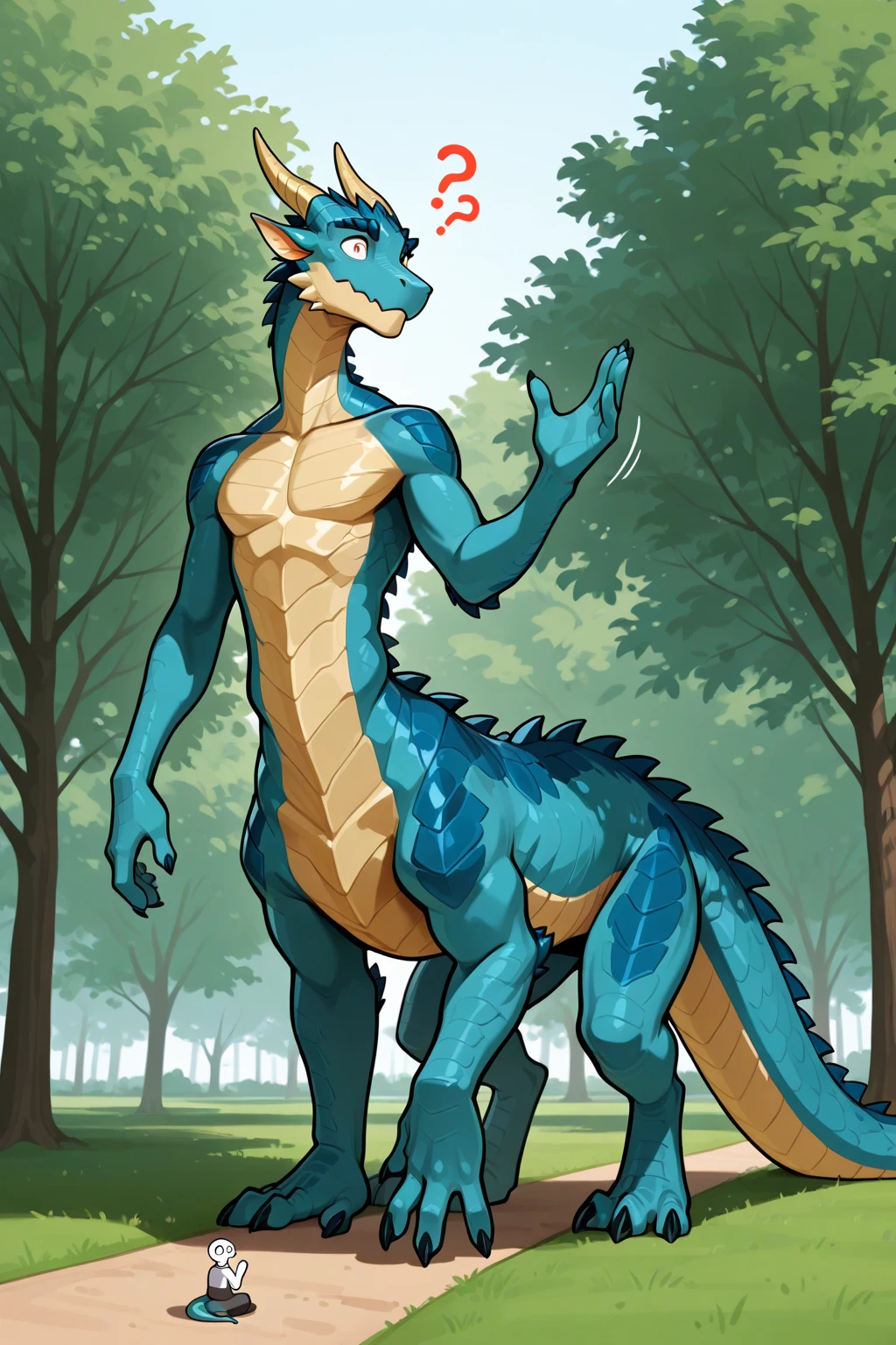 Lizard Male furry full body with skinny body