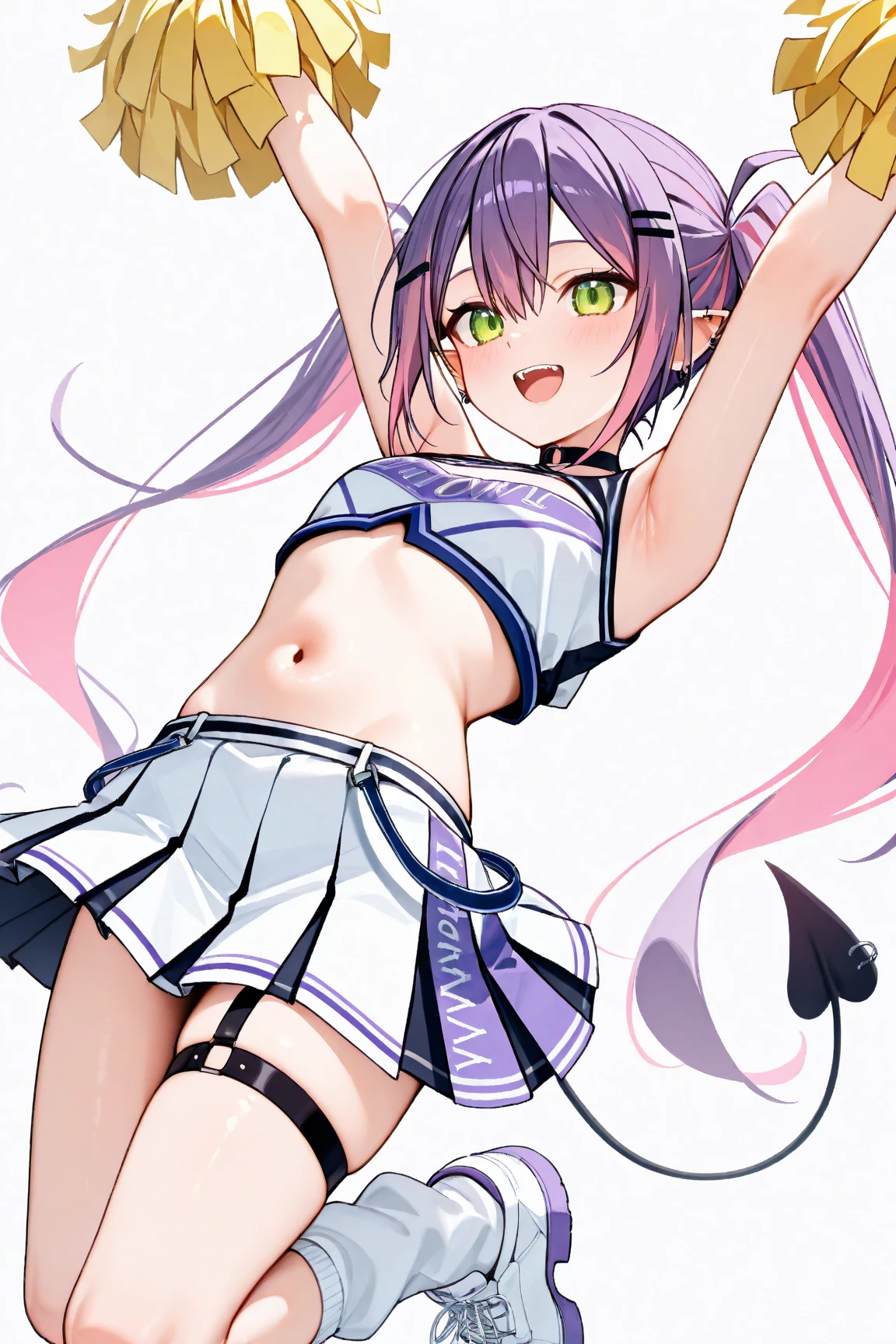 NSFW,masterpiece,Highest quality,High resolution,Very detailed,white\(no game No life\),Long Hair,Multicolored Hair,Hair between the eyes,Gradient Hair,Yellow Eyes,Small breasts,ponytail,(Cheerleader),See-through,Tank top,Crop top,Micro Mini Skirt,Groin,open crotch lace panties,Knee-high socks,Thigh straps,sports boots,baseball Ground,Audience seats,fence,Frustrated face,blush,Sticking out tongue,Sweat,sexual excitement,(Ecstasy face),((Squirting)),(orgasm),(Trembling),Are standing,Leg spread,From below,(Remote Control Vibrator)