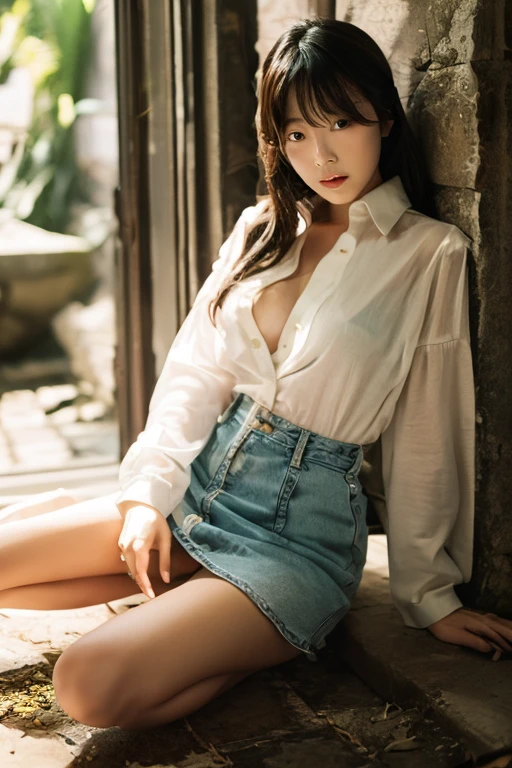 (Realistic, Photorealistic: 1.37), (8k, RAW Photos, Best Quality, Masterpiece: 1.2), Cute, Ultra Detailed, Heart-Shaped Pupils, Physically Based Rendering, Forward Light, Ultra High Resolution, Kodak Vision Color, Shadows, Bokeh, Sharp Focus,
If you look at the viewer, photorealistic, realistic, solo, photorealistic, highest quality, sad face, overflowing tears, (crying), (crying), (crying), face wet with tears, ((crying for help)), very detailed face, very detailed eyes and face, beautiful detailed eyes, absurdity, incredibly absurd, sweat-soaked skin, tense underwear, white underwear, wet underwear, (clean young skin), Messy hair, floating hair, sticking out tongue, (drooling), (((abandoned house)), (sitting with crotch open), (showing off crotch)