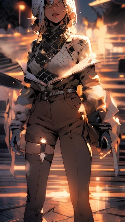 generates ichigo kurosaki full body with tactical suit
