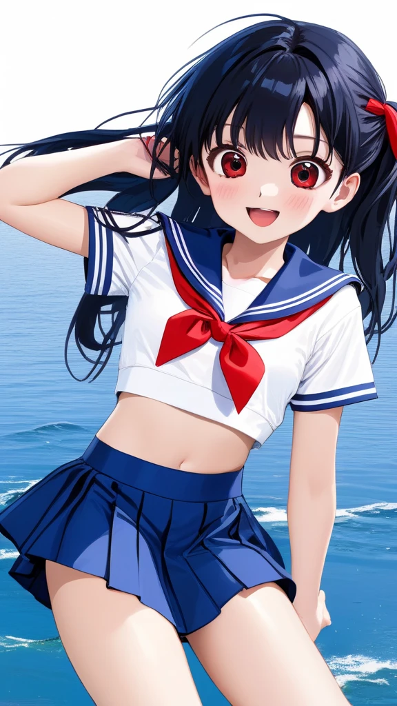 (score_9,score_8_up,score_7_up,score_6_up,score_5_up,score_4_up),neuro-sama,1girl,solo,twintails,long_hair,skirt,school_uniform,serafuku,very_long_hair,looking_at_viewer,sailor_collar,shirt,short_sleeves,lying,neckerchief,black_skirt,closed_mouth,on_back,pleated_skirt,chromatic_aberration,hair_between_eyes,bangs,white_shirt,