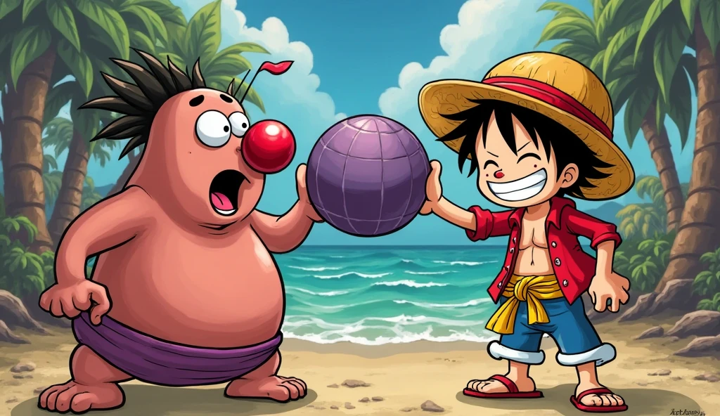 photograph, mannequin pooltoy luffy from one piece, inflatable as a balloon, <lora:wanostyle_2_offset:0.6> wanostyle <lora:Bloonzv3-000025:0.8>