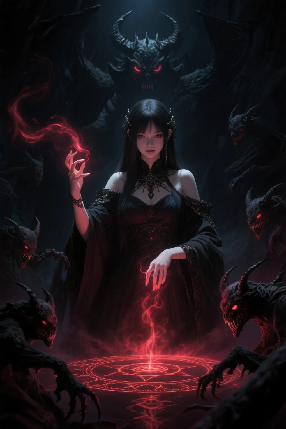 From the depths of the abyss an evil creature emerges, whose form cannot be understood by any human being! something beyond human comprehension