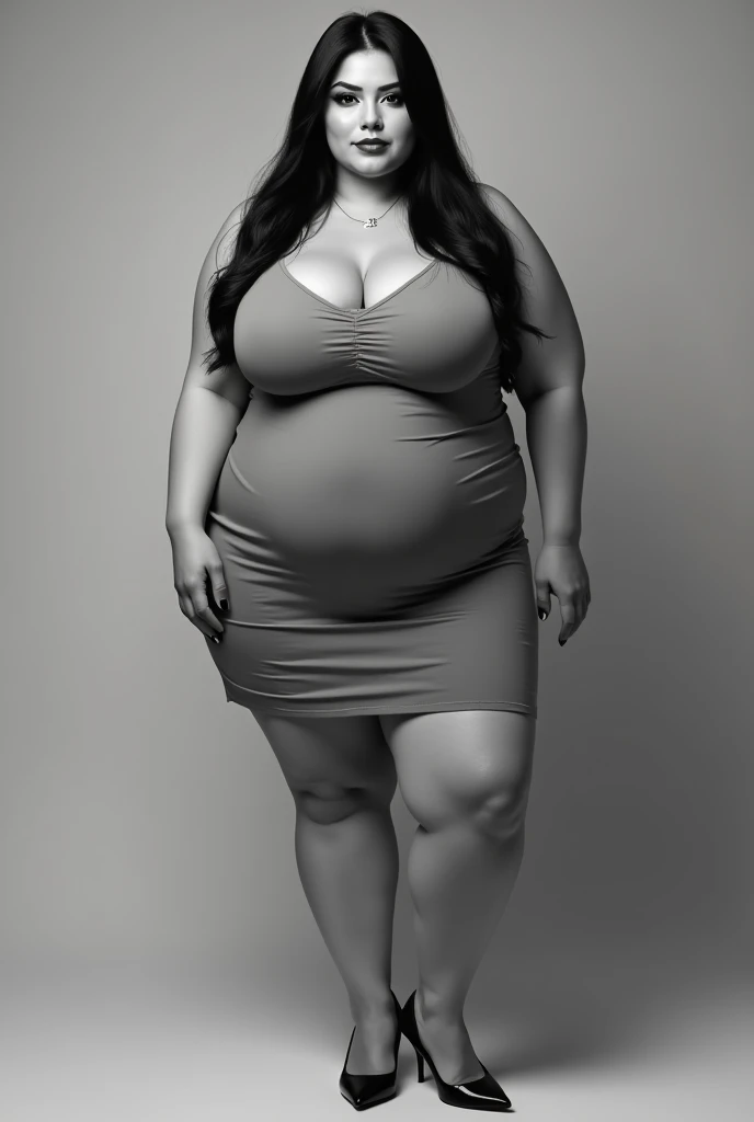 thick legged woman in dress