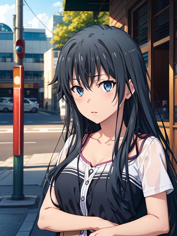 (High resolution:1.4), (masutepiece:1.2), (High quality:1.3) 1girl, saten ruiko, green eyes, long hair, black hair, small breast, dangerousbeast, wolf tail, cinematic lighting, pov, smile