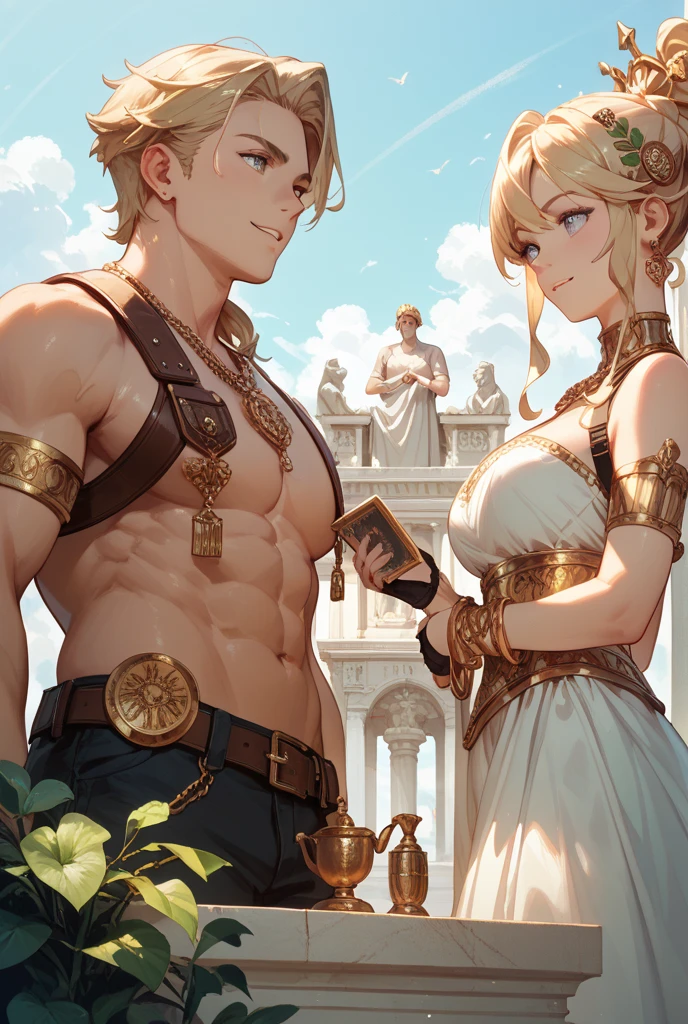 cover page, highres, top quality, best quality, paid reward available, unparalleled masterpiece, perfect artwork, absurdres, High-quality illustrations, watercolor, soft color, love story of human girl and giant Werewolf, love romance, pair, Height difference, Physical difference, perfect anatomy, smile, joyful, play with, smile, happy,,