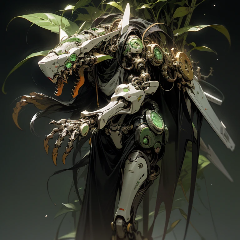ティンパニーを叩くロボット,artistic,masterpiece,super detailed,best quality,forest