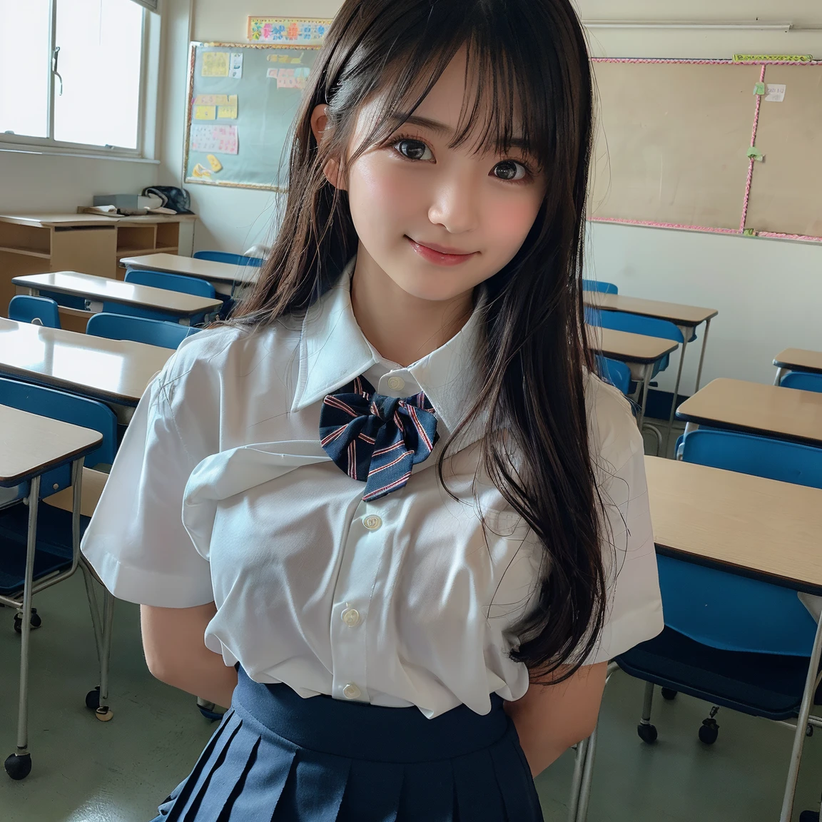 high school student、nude、School、uniform、whole body、Masturbation