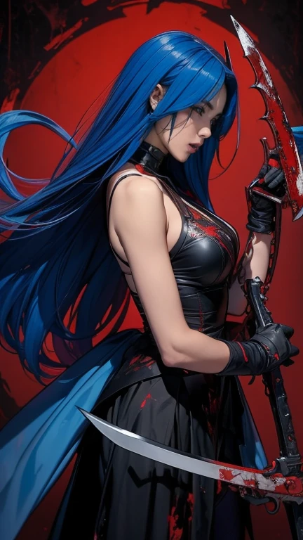 ((masterpiece)), (((best quality))), ((ultra detail)), ((illustration)), ((semi-realistic)), (reflections), sharp focus, front lighting, intense shadows, (beautiful detailed eyes), eyelashes, (extremely delicate and beautiful girl), ((red eye)), silver hair, (jacket), (trousers), long hair, (wielding a katana), ((detailed eyes)), ( cold-blooded), big chest, cleavages, shiny skin, cinematic lighting mask, ray tracing, depth of field, dynamic angle, looking at the viewer, ((epic background)), (blood on the face 1.2), (difficulty 1.4), highly detailed fingers, highly detailed hand, highly detailed full body, highly detailed face and eyes, fully body views, standing, high detail legs, highly detailed thighs, standing on water, highly details breast, cleavages, separate legs, wet body, wet hair,