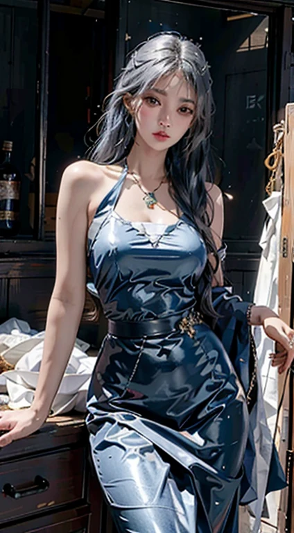 Villainous woman, fancy, can of water 