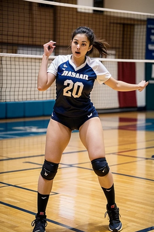 Could you create for me man smashing volleyball 
