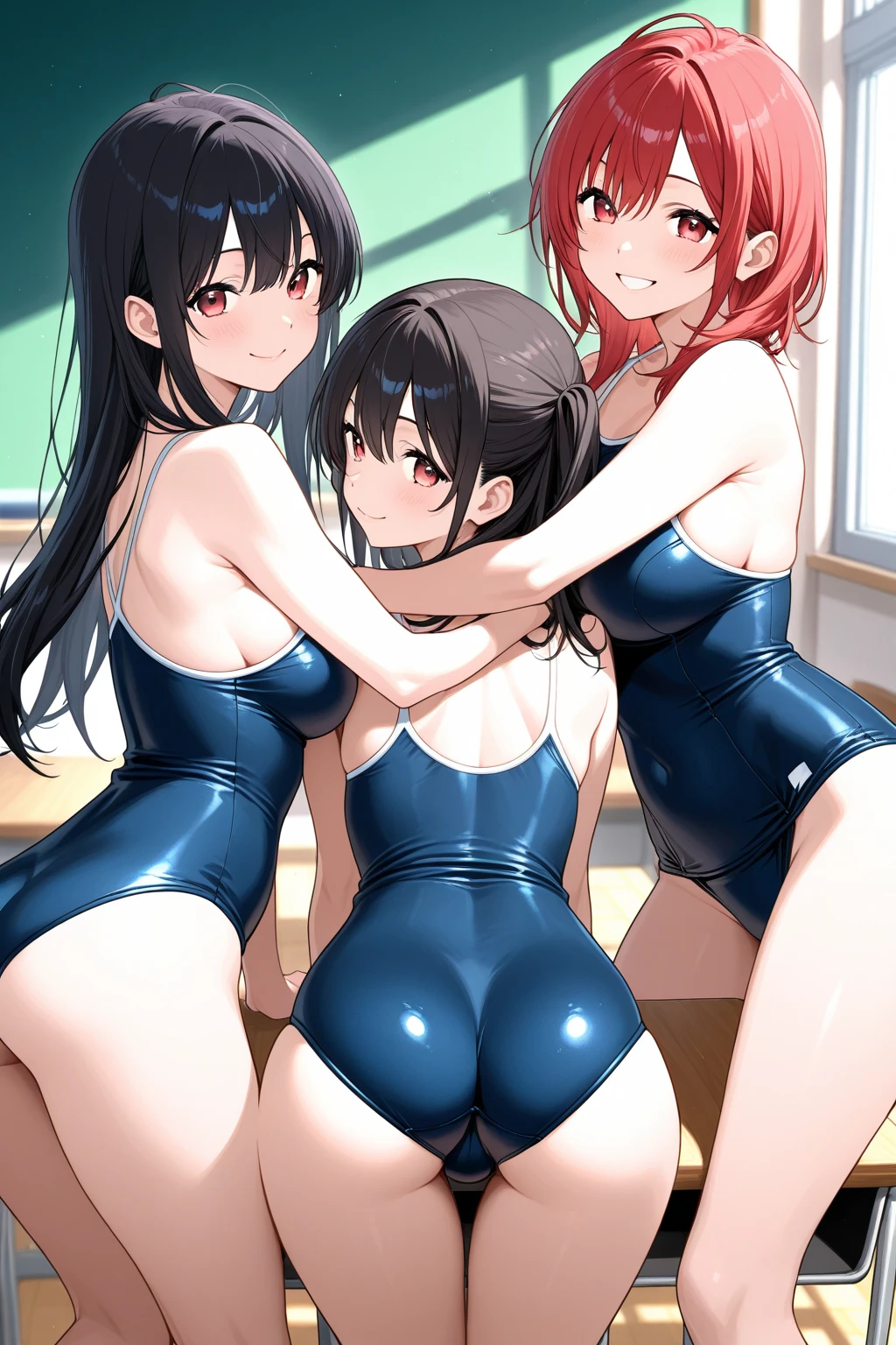 expensivequality illustration, masterpiece, very delicate and beautiful, attractive girl,(gymnastics leotard,tight leotard,length_sleeve leotard,expensive_leg leotard,athletic leotard),thin,slender body,slim,expensive school,gymnastics club,2 girls,bare legs,gymnasium background,princess, beautiful eyes, light smile,highres, extremely detailed CG unity 8k wallpaper, perfect lighting, ultra-high res,cowboy shot