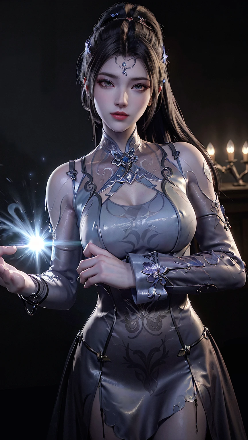 Light线追踪,{best quality},{ {masterpiece}},Extremely detailed 8k wallpaper,{Extremely refined},rich and colorful,Intricate details,realism,Cool and fair skin,(Apply blush carefully),1080P,sun,Soft,Sense of Brokenness,肌肤Light滑如丝,3d,masterpiece,best quality,插图Very detailed,beautiful eyes,Very detailed的 8k cg 壁纸,Extremely refined女孩,8k wallpaper,best quality,noon,pure beauty,White Chinese style telephoto lens,image(Front focus), (in the darkness:1.6), 大卫·霍克尼和阿尔方斯·穆夏的超realism女性肖像, Fantasy Art, Photo-real, Art Station, poster, , Very detailed的脸, 4K, The award-winning, ((masterpiece, best quality)), Delicate face, Whole body love, Rich in details, Multiple poses and expressions, Very detailed, depth, Many parts,Light粒子, Soft lighting, Volumetric Lighting, Intricate details, Attention to detail, 1 girl, solitary, Blonde Hair, Long hair, High Ponytail, Red Eyes, Long eyelashes, Thick eyelashes, Looking at the audience, Red Dress, Gorgeous dress, Puff sleeves, Juliet Sleeves, (Long sleeve:1.2), Red tie, ,(masterpiece, best quality, Extremely detailed, Best shadow), (Detailed background,Dark Fantasy), (美丽Delicate face), High contrast, (Optimal Lighting, Extremely refined), ((Light)), rich and colorful, Extremely detailed, 戏剧性的Light, Intricate details, (1 girl, solitary,White hair, Pointed face,Purple Eyes, Hair between the eyes,Dynamic Angle), Depth of Field,Black Light particles,(shattered glass),Magic Circle,