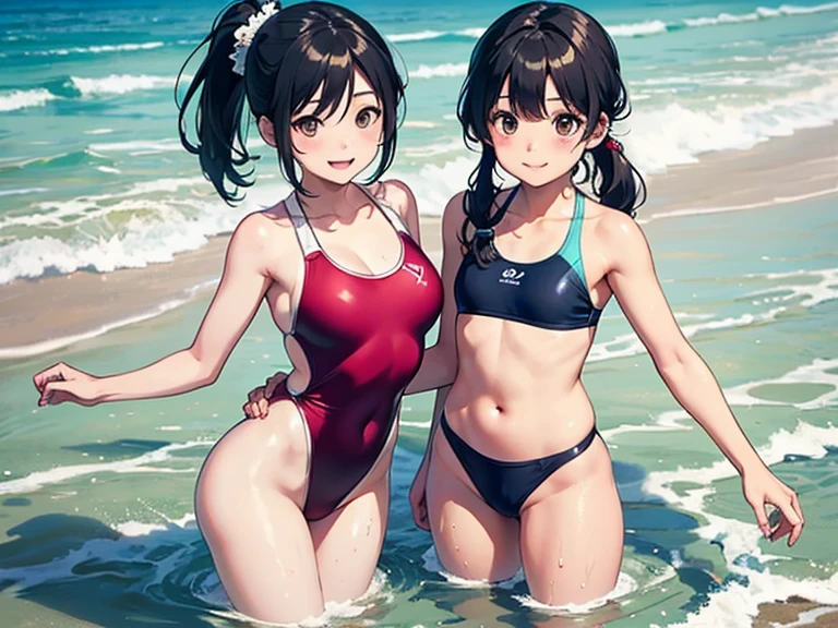 (masterpiece、Highest quality、Highest quality、Official Art、Beautiful and beautiful:1.2)、(One person:1.3)Hatsune Miku、Twin tails,Beautiful breasts, Katsushika Hokusai, (Highest quality:1.4)、High resolution、Detailed Background)、(Beautiful face in every detail:1.4)、Beautiful, smooth skin、Skin Texture、Professional Lighting、Beautiful teenage girl、(Three Women)、(Huge breasts:1.3)、
Brown Hair、Braided Bob、Braided Ponytail、Braided Hairstyles、Realistic、Perfect body line、Attractive thighs、Attractive big ass、sunny day、Cowboy Shot、
(Three beautiful people swimming on the beach:1.5)、
Splashing water、Happy expression、smile、Laughing with your mouth open、sexual expression、Wet swimsuit、Wet swimsuitが光る、My whole body is wet、My hair is wet too、cute、
The ruffled top and high-waisted bikini bottoms accentuate your feminine charm..。Choose a patterned or brightly colored bikini to make your look even more cute.、
Pair a strapless bikini top with a wrap skirt for a resort look.、For skirts, To add a summery feel、Choose patterned and lightweight fabrics.、
One-piece swimsuits with ruffles and lace details create a cute look.、
When playing at the waterfront, pairing it with a cap not only looks cute, It also protects you from sunburn..、
The cut-out design of this bikini gives it a modern and stylish look.、
Choose one with a complex design or different color combinations.、Your unique charm stands out.、
Rash guards are also a great way to protect yourself from the sun..、
Choose colorful patterns and pop designs.、Pair it with high-waisted bottoms for an active look.。, Girly look.、cute