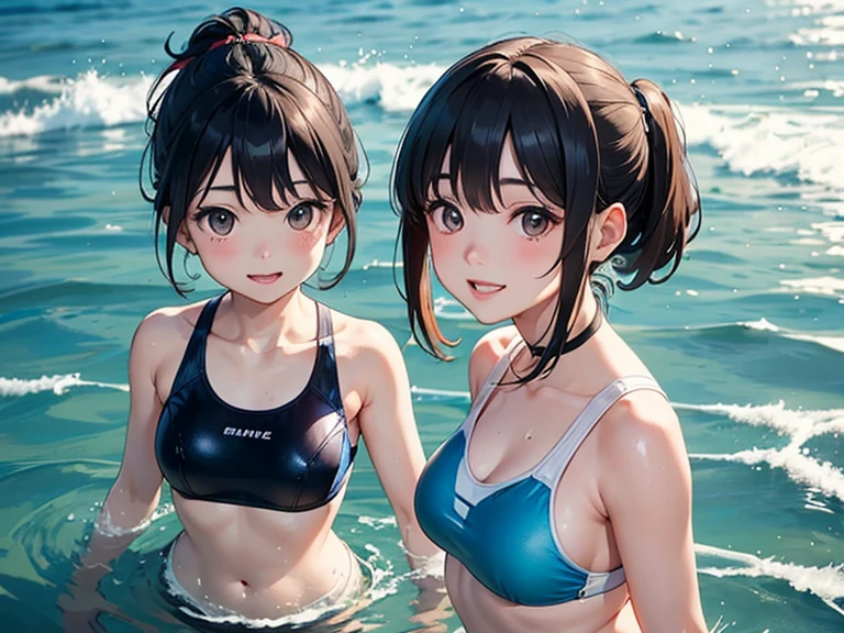 highest quality, masterpiece, High resolution, masterpiece, 8K, high detail, best illustrations, detailed and beautiful eyes, Detailed details, two women, woman in her 20s, hyper detail, perfect hands, beautiful artwork, master quality, best shadow, Lighting that highlights characters, realistic facial details, realism, 3D face, Floating nipple,
masterpiece, highest quality, colorful hair, two girls, bangs, long hair, middle chest, erection, Summer day background, mature woman, Face-to-face audience, spread legs, string bikini, micro bikini, nude, small clothes, perfect feet,
