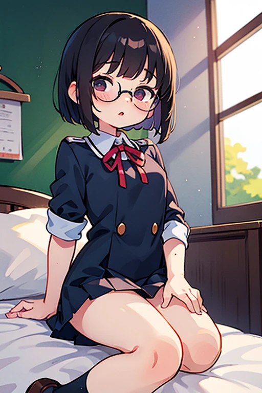 (masterpiece:1.2、Highest quality)、(Real、Realistic:1.4)、Beautiful illustrations、(Natural Side Lighting、Cinema lighting)、school bag、Expression of madness、Depth of writing boundary、Watching the viewer、Front view、2 girls、Asian、Twin tails((Bob Hair))、Perfect Face、Cute symmetrical face、Glowing Skin、Asymmetrical bangs、Big eyes、Droopy eyes、Long eyelashes、thin、Beautiful Hair、Beautiful Face、Fine and beautiful eyes、Beautiful clavicle、Beautiful body、Beautiful breasts、Beautiful thighs、Beautiful legs、Beautiful fingers、((uniform))、(膣Sex:1.5)、(Beautiful Landscape)、evening、Droopy eyes、(Vaginal ejaculation:1.5)、Sex、erotic、Vaginal 、Heterosexual、mole、目の下のmole、(smile、upperclassman、Open your mouth)(Masterpiece、high resolution)、(Multiple Girls)、Elementary school girl、8-year-old、Flat Chest、Black Hair、Glasses、short hair、Red Eyes、White sticky、Embarrassed look（1 person）Exposed nipples、 紺色の透けているスクール水着 School classroom Standing姿 ダイナミックアングル黒ギャル(Dark Skin:1.2)、(correction:1.1)、（short、small、small：1.2）、Cowgirl、Crouch、Leg spread、（Spread your legs、Open legs、Knee Raising：1.3）、between legs、perineum、Super detailed、Bright colors、Very beautiful detailed anime faces and eyes、It looks straight、;D、Shiny skin、(8K、RAW Photos、Highest quality、masterpiece:1.2)、(非常に詳細な8K壁紙)、shape、Professional Lighting、Sharp focus、Written boundary depth、Crouch、Leg spread、、blazer、between legsズームカメラ、Ass Focus/Hip Focus、Information from below、、black tights。Ass Focus、Standing、blush、Embarrassing、Low - Angle、女の子1 person、Ass Focus/Hip Focus、Information from below、破れた女子高生の極限Low - Angleのお尻を真下から。}}}} #A peek under the skirt。#School classroom。a pregirl，Pull up the skirt，The reveal、panties stick insertion、to be tied up、Spread your legs、saliva、Urine、Exposed nipples、Bedroom、