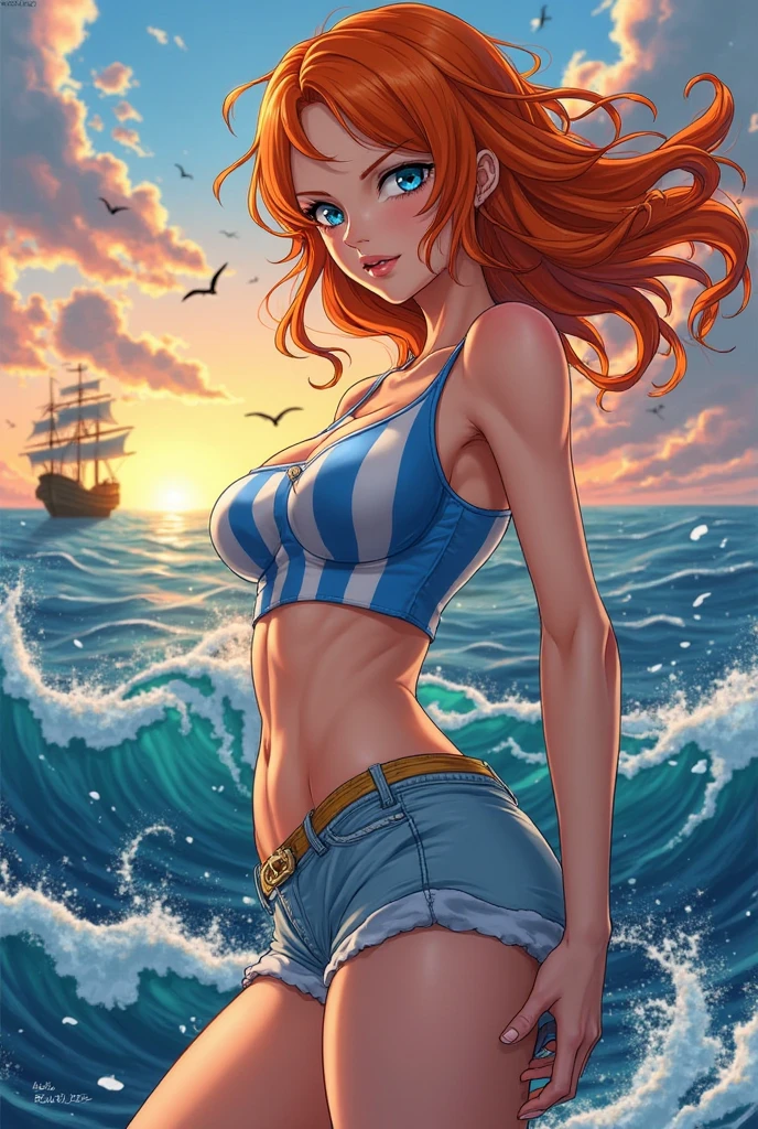 Nami from one piece 
