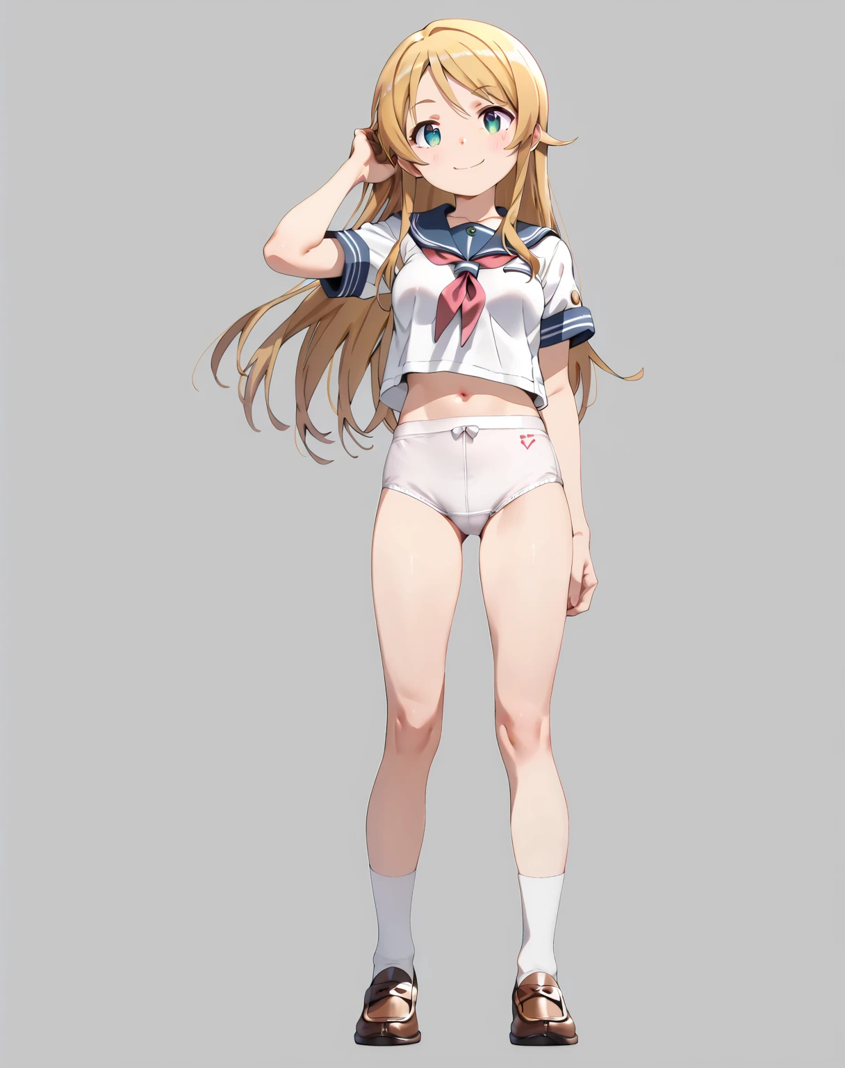 (masterpiece:1.4), (best quality:1.4), (((pixel-perfect, detail-perfect))), 1girl, flat, (flat colors:1.1), 2D, (anime:1.4), looking at viewer, standing, white background, reference sheet,
mysterious heroine xx \(fate\), blonde hair, blue eyes, (large breasts:1.2), (cleavage:1.2), baseball cap, blue headwear, hair through headwear, swimsuit, white bikini, side-tie bikini bottom, shrug \(clothing\), jacket, thigh strap, wristband, cleavage, smile, blush, (open mouth:1.0), full body, <lora:mysterious_heroinexx_v1:0.8>,