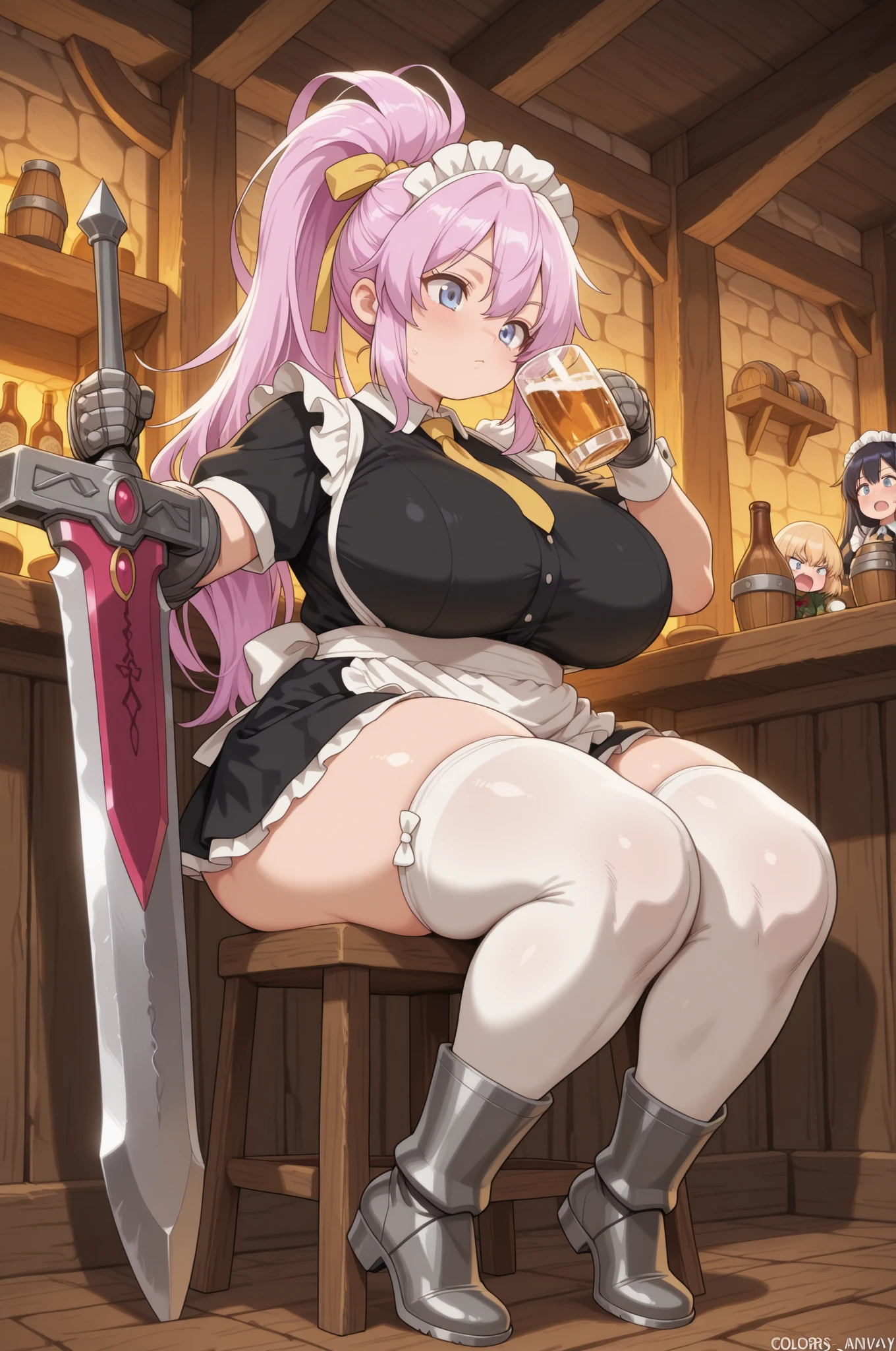 ultra-detailed,
master piece,best quality,high resolution,
beautiful eyes,detailed eyes,detailed face,
beautiful detailed eyes,symmetrical clear eyes,
1girl,Nicole starts, Tube top, single thighhigh, Short shorts, Cropped jacket, Hair Ribbon, hair clips, earrings, Belt bag, Detached sleeves, doll, Black collar, Standing, smug, Open mouth, Looking at Viewer, put hands on the hip, Proud face,(Squint your eyes:1.4),nsfw,(Armpit:1.3),(Plump:1.2),Too thick thighs,Big Ass,Big Breasts,thick nipples,erection of nipple,pepperoni nipple,(Flabby belly:1.2),(ArmpitSweat:1.2),(赤らんだArmpit:1.2),ArmpitSweat,Sweat,(Squat:1.5),Spread your legs wide,cumdrip,(Peeing:1.2),(sperm 1.5),Too big nipples,Tight,(Long Tongue:1.2),saliva,Covered in juice,pubic hair,Taunt,Estrus,Hot body,vapor,blush,Orgasm Facial,Big nipples,(bukkake:1.8),ahegao,facial,open clothes,cumdrip,