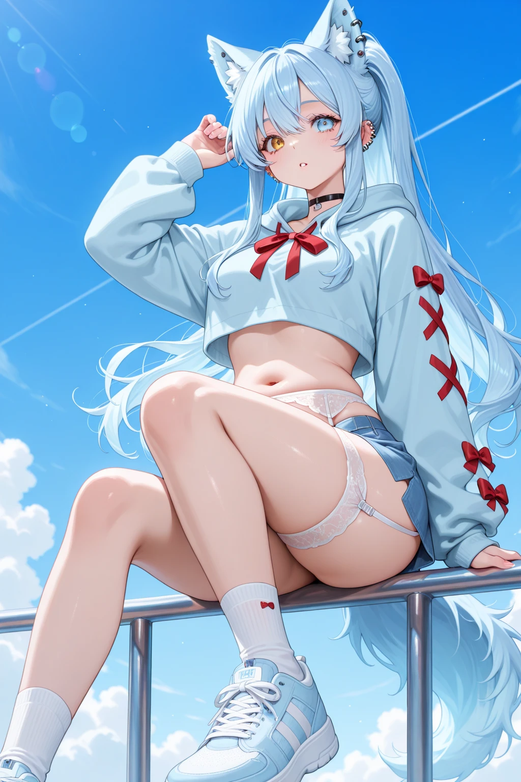 (masterpiece), best quality, expressive eyes, perfect face,nsfw:1.1,full body,embarrassed,breathless:1.1,full-face blush:1.2,angry:1.1,open stance,Underwear,clothes lift,from below,public indecency,straddling,Female masturbation:1.3,Outdoor,sex toy dildo:1.2