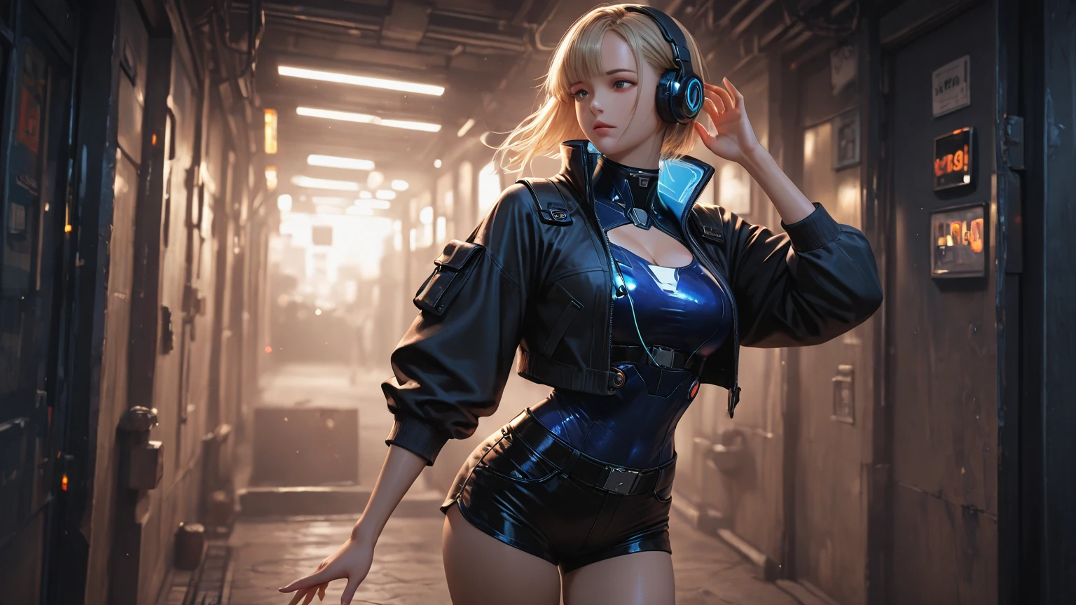 金髪の女性がcyber punkの街に立っている,Full body portrait,Looking at the camera(((Highest quality))),(((超detailed))),(((masterpiece))),shape,極限までdetailedに,超High resolution,最大detailed表示,Hyper Detail,Clear detailed,Great quality,Super detailed,can't believe it,High resolution,16K,detailed,Most authentic,Shiny solid color,(((cyber punk))),Outdoor,Neon night view,Shinjuku,(Surreal),((masterpiece, Highest quality, Extremely detailed CG, unity 8k wallpaper, Cinema Lighting, )),(((Browsing Caution))), Attention to detail, Golden Ratio Perfect Body, Blonde long hair, Wearing a black leather jacket,Wearing black jeans,Heart tattoo under the left eye, Seducing the viewer with captivating eyes, Beautiful Art Ultra HD 8K, 8Kの非常にdetailedなデジタルアート,cyber punk,{{{Neon night view}}},A very complicated background,Shinjuku,A face with hints of mechanical detail