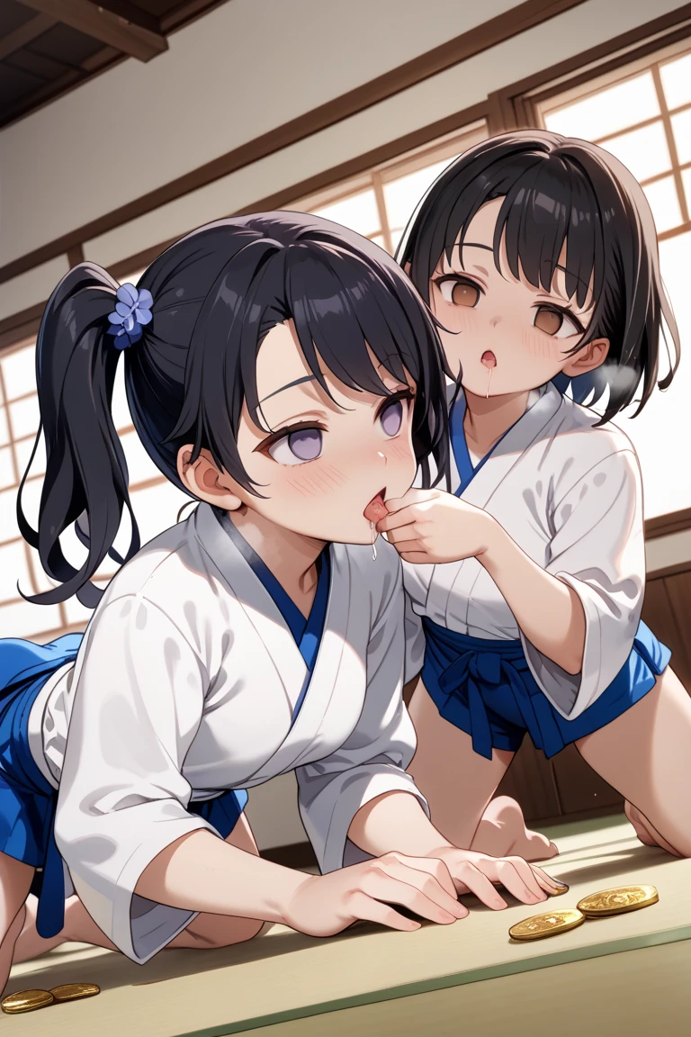 ((Two Japanese Girls、Cat ear)), ( small)), ((Facial expressions are random、various expressions、joy, anger, sadness))、classroom、During class、On the lectern、long hair、One knot、twin tails, 最high quality, high quality, Highly detailed 8K wallpaper,beautiful eyes、かわいいWatery eye、（セックスDuring class）、A quiet and innocent girl、An innocent girl who knows nothing、A girl who is not good at sex、（The teacher called me and I gave her a blowjob in front of everyone、My teacher raped me and my uterus felt good.、I want to get pregnant、I want you to cum in my mouth）、Twitching hips、A squelching blowjob、sex education、（Waiting for sex）、A queue of pretty girls、Cute kids、cute nipples、(look away、Close eyelids、anxiety、small口、Watery eye)、Cute Breasts、（During fellatio、A large amount of semen was ejaculated into the mouth、Fine drinking、My belly gets bigger like a pregnant woman&#39;s）、No modification、(small breasts、big belly、、younger sister、Next year、female primary school student、Immature young girl、disheveled clothes)、（No underwear）、small breasts、（large amount of semen）、(A belly filled with semen)