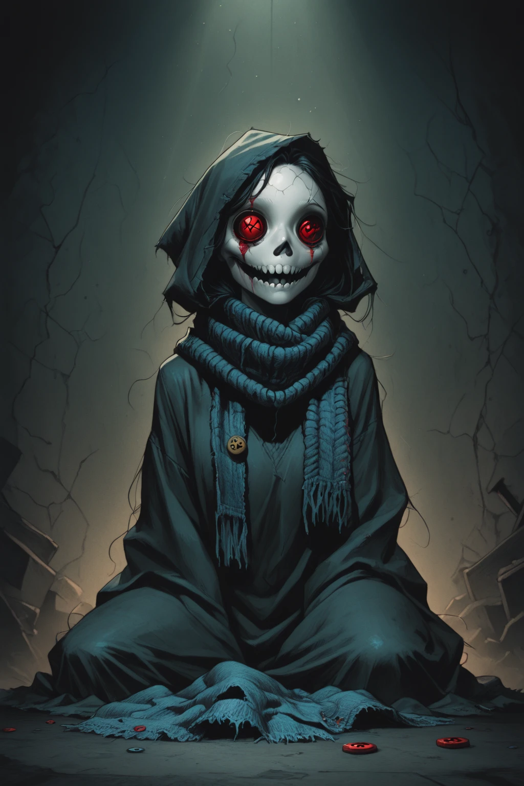 A professional photo of a scary alien psycichead demonic girl from outer-space, Very detailed, clean, high quality, sharp image,, Eric Wallis