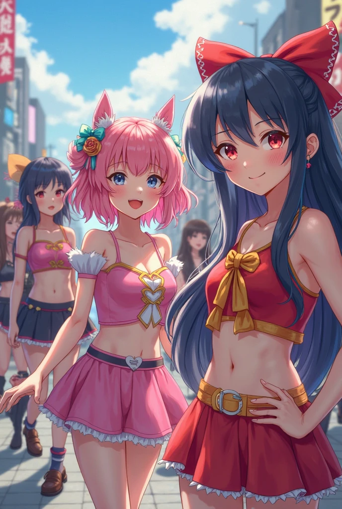 
((masterpiece、Highest quality、Detailed Anime))、Carnival of Rio、parade、((Japanese downtown shopping street))、(5+ Cute Naked Girls、Various hair colors、smile:1.3、Samba Dance:1.3、Samba Danceドレス: 1.3)、(((Pussy、Nippleid-chest)))、(Glowing Skin、Flashy and gorgeous accessories、Fishnet tights、Black Hair)、Visitors々