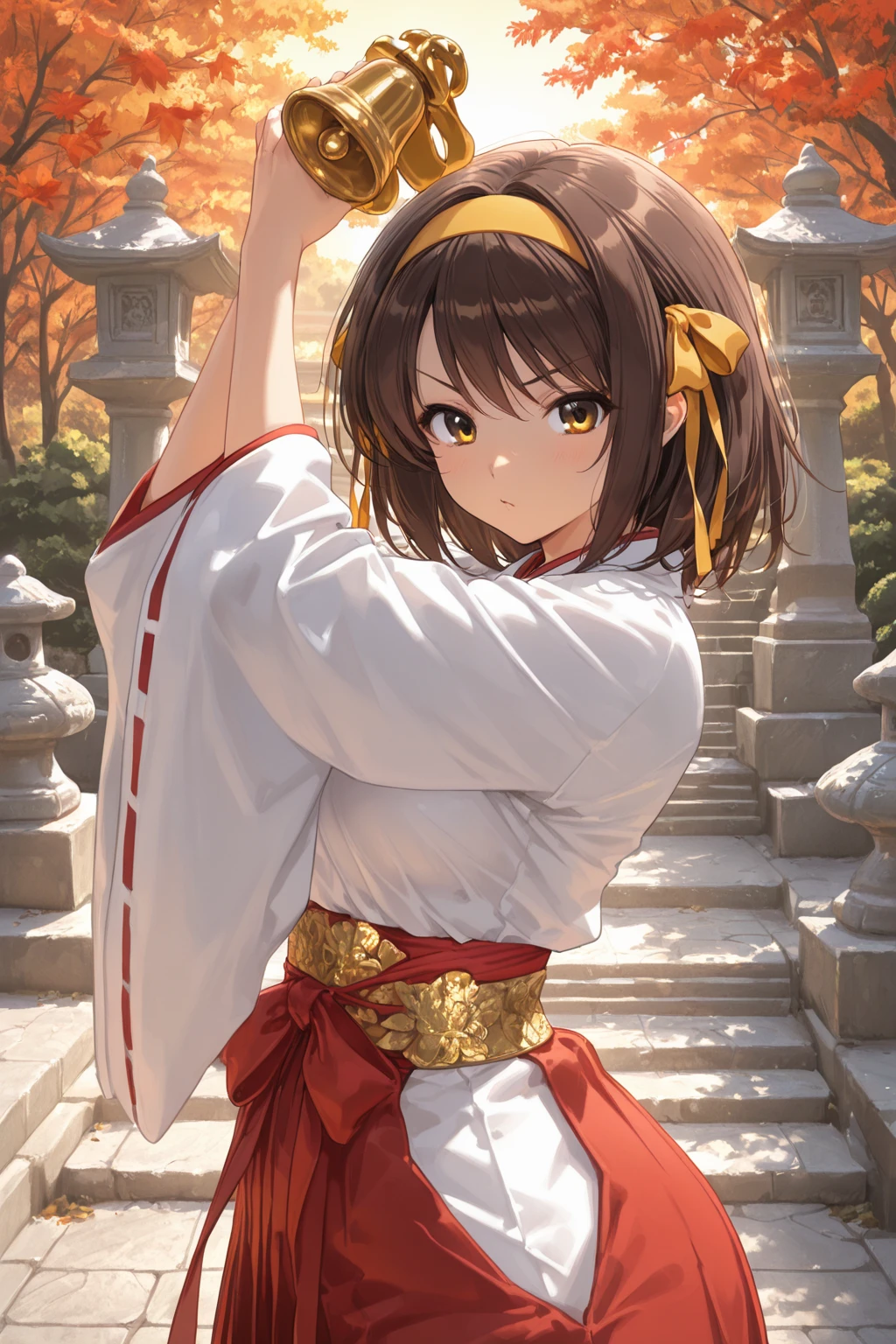 BREAK Perfect Anatomy、(High resolution:1.2)、Incredible illustrations、(Cute illustrations:1.2)、(nfsw)
(cinematic angle,solo focus,) (Beautiful background(Shrine grounds),
1girl(brown hair,twin tails, tanned skin: 1.3) 1girl((a girl,slender 1.7meters, 45kg, (school uniform)(restrained,bondage:3.8,oversized clothes), lingerie),