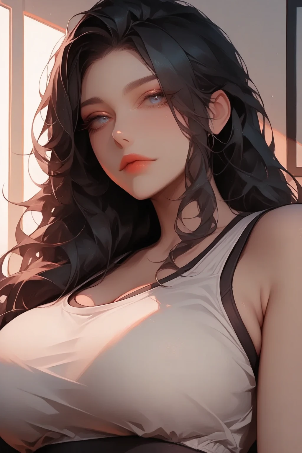 a woman with long hair and a white shirt is standing in a tight dress , beautiful and attractive face, beautiful face latina, gorgeous attractive face, Perfect face ), sexy face with full makeup, extremely beautiful face, attractive female face!!!, Perfect face and eyes, beautiful face, perfect olive skin, black hair and brown eyes, Perfect face, Perfect face, attractive face