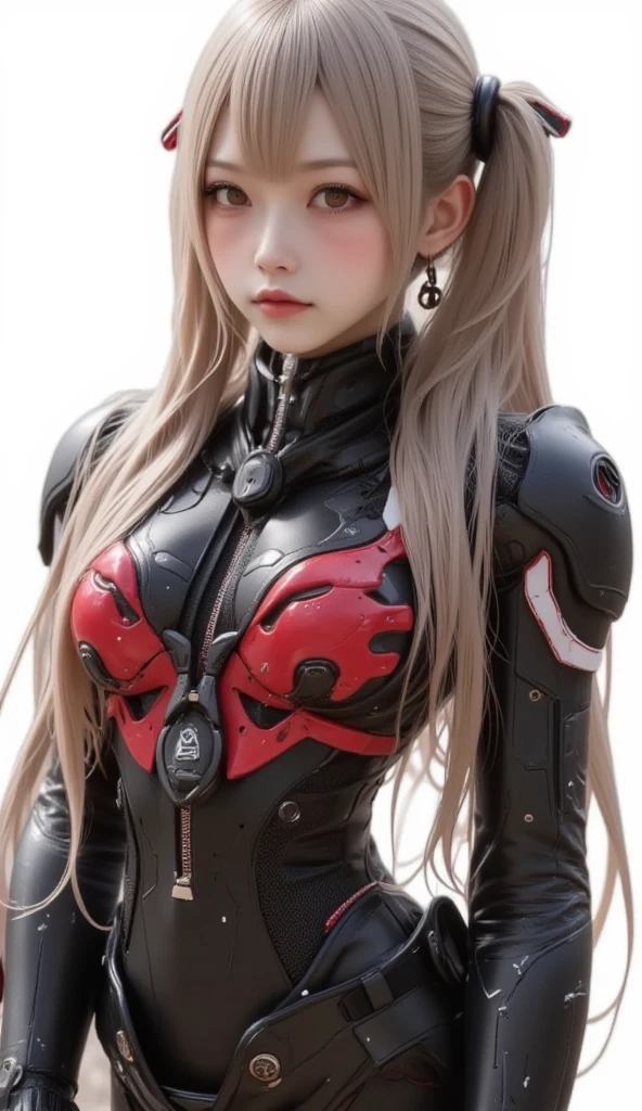 (best quality:1.2), 8k, highres, octan render, (masterpiece), extremely ultra detail, cyborgized Japanese woman, extremely ultra cute face, , skinny body, flat chest, (blue metallic mechanical frame:1.5), (Power cables connected throughout the body), detaile up, Instead of hair, there are cables growing out of it, mechanical fusion, mechanical skeleton, bio mechanics, mechanical life-form, highly intricate detail, extremely ultra real texture, human-like skin, realistic hair, ultra realistic details, professional lighting, (realistic:1.4), (RAW photo:1.2), (photorealistic:1.37)