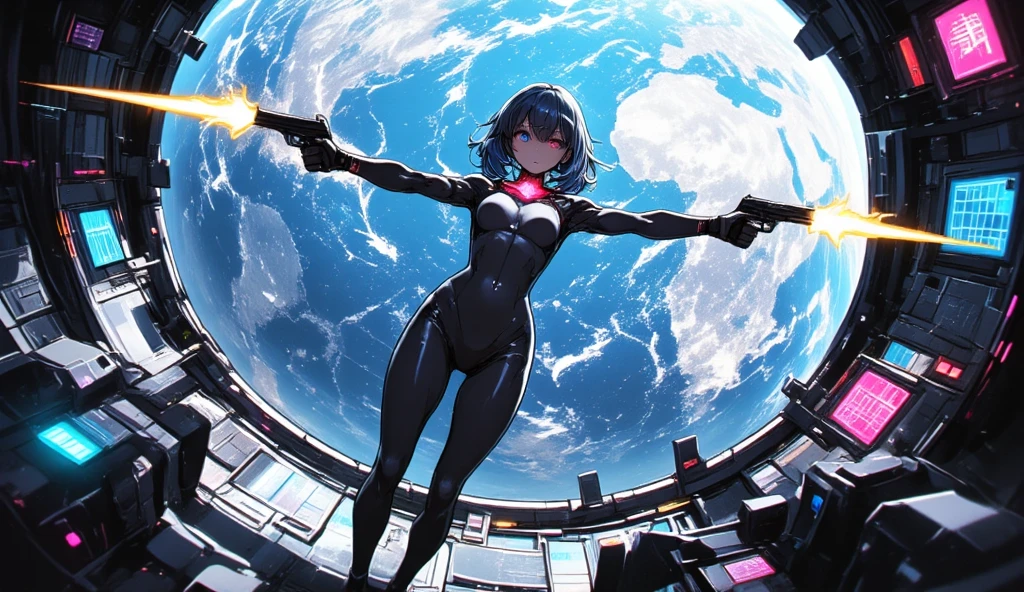 ridiculous resolution, high resolution, (masterpiece:1.4), super detailed, 1boy, seen from above, space, floating, --v 6