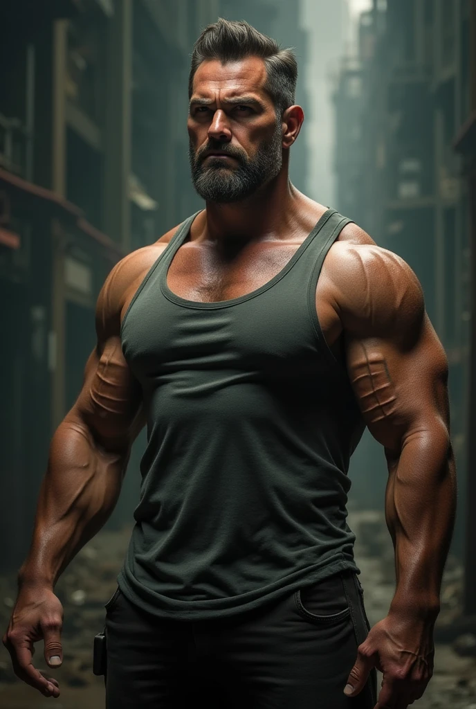 Hugh Jackman as wolverine
,White vest, dog tag
