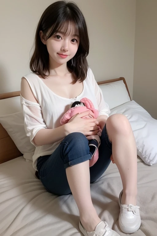 ((nsfw: 1.4)), ((8k, RAW Photos、top-quality, masterpiece)):1.4, (realisitic、Photorealsitic:1.37), natural soft light, photon maping, Radio City, ((1girl and 1baby:1.5)), japanese, femele, red hair, Detailed face, Detailed lips, detailedeyeore skin, perfectbody, shinny skin, (huge-breasted:1.2), slender body, ((A cute purple see-through nightgown with very short pleats, special occasion thong strip panties)), ((thick nipples, erection of nipple, show off nipple)):1.5, ((holding a baby, baby sucks nipple:1.5)), ((bed room))