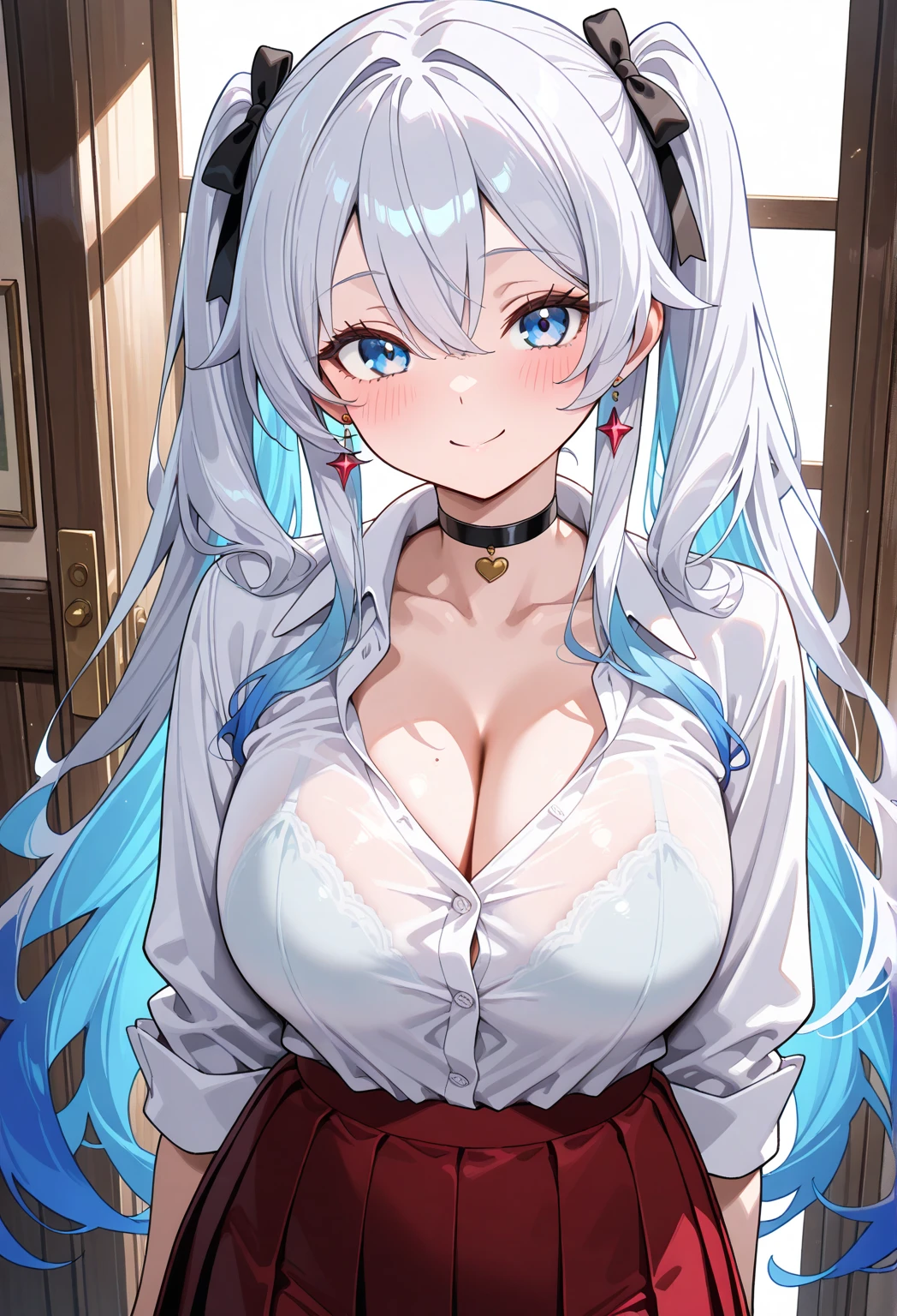 Highest quality High resolution One young and beautiful woman Red eyes Beautiful white hair Medium Perm Cute Gentle Girl Cat ear Alluring nude cow print lingerie church Nun Cowgirl Cosplay Magical Monastery Robes Breast milk育児サービス 驚異的な魅力とBig Titsを持つ童貞キラー Sexless Breast milk Breathtakingly beautiful Incest Rutted face Chubby Big Breasts Huge breasts Big Tits Yandere Reverse Rape Illness Yandere