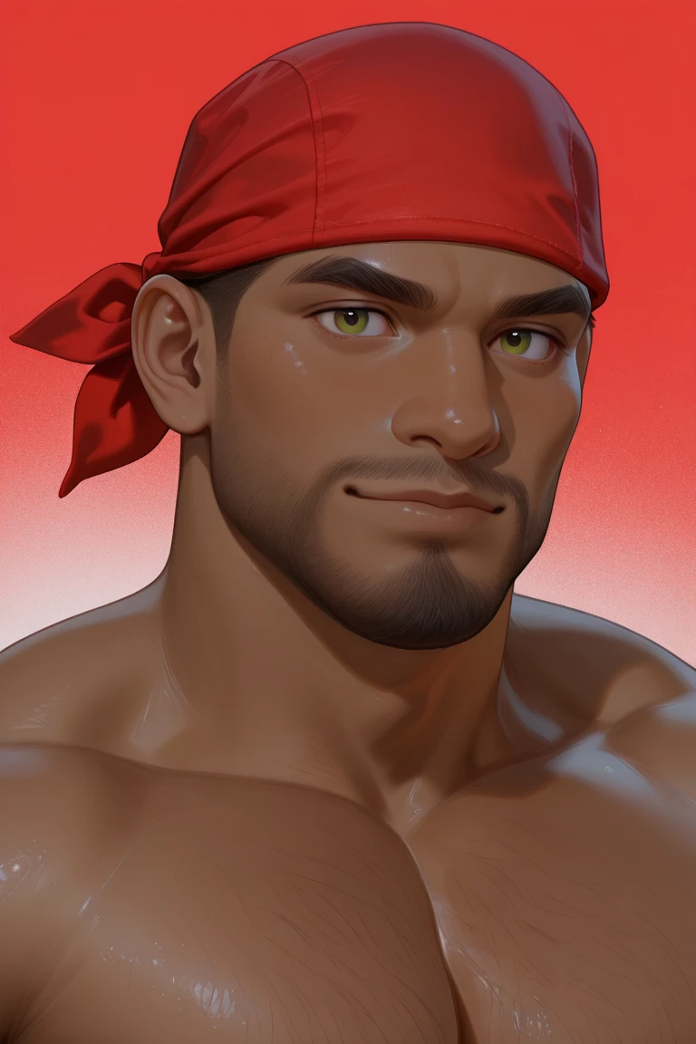 Biggs FF7R shirtless, relaxing at seventh heaven bar, hairy chest, real life skin, intricate, elegant, detailed, smooth, sharp focus, (gay porn), art by artgerm and greg rutkowski and alphonse mucha