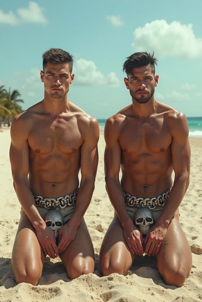 (Highest quality:1.5), (masterpiece:1.5), (8k:1.5), (Beautiful beach:1.1), (1 man:1.1), (Completely naked:1.1), 40 years old, (Huge body:1.1), penis, (shoot from side:1.2), (Asian people:1.1), shaved head, Short Beard, Having sex, (Anguished expression:1.1), Standing with one's hips thrust forward