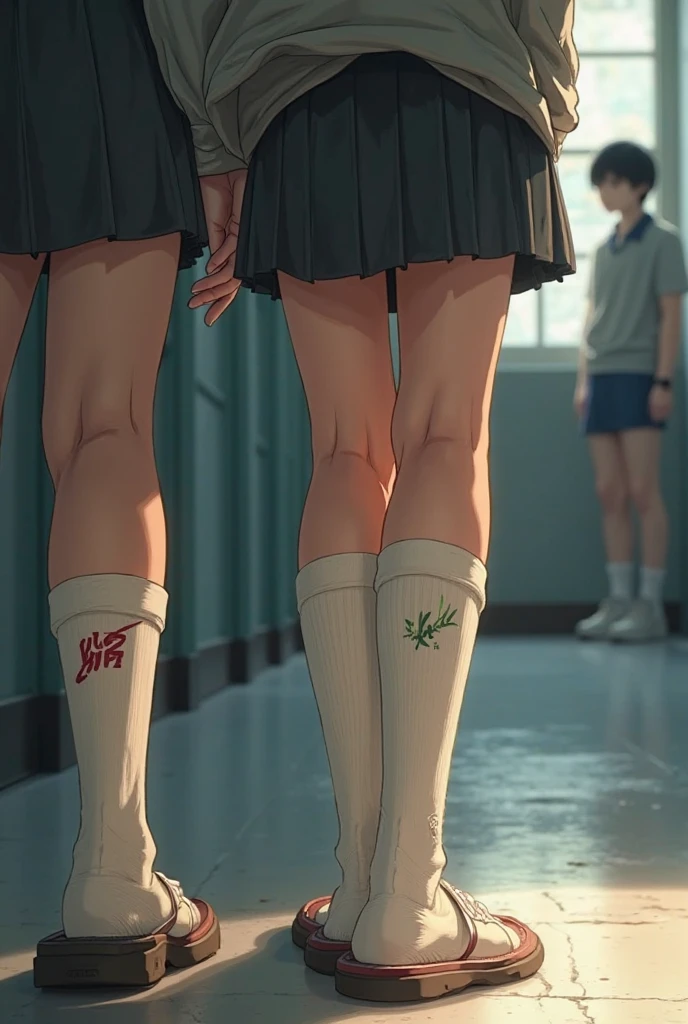 (high quality, high detail, realistic, high quality shadows) loli, gray eyes, black short hair, freckles, school uniform, in class, peeing self, have to pee, peeings