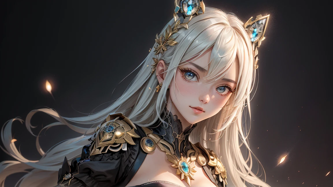 Beautiful female eyes, regular eye shape, beautiful pupils