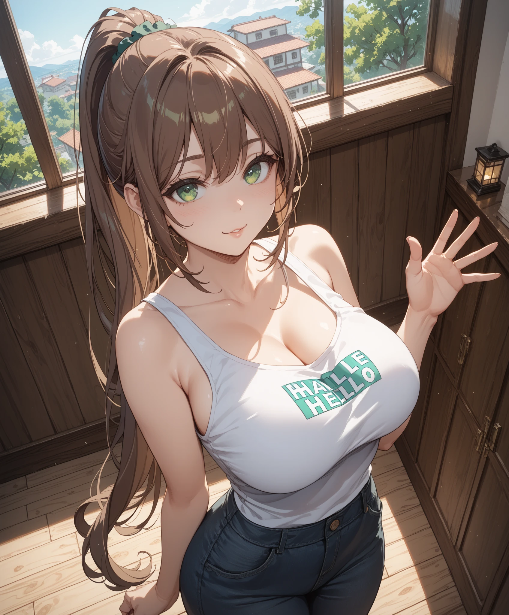 Isuzu Sento、highest quality、Highest quality、Huge super 、Cleavage、A fawning expression、high school girl、sexual behavior、sex、Armpit、pregnancy
