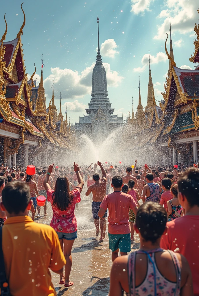 Songkran festival party
Water war
Drink beer
Dance party EDM