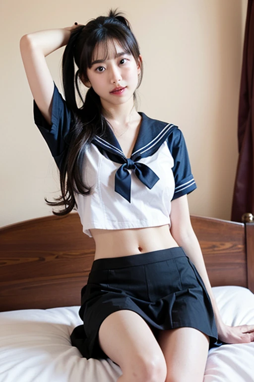 Photo quality,Masterpiece,Realistic,(14 year old cute Japanese girl:1.9),(Detailed young face:1.9),(Very embarrassed look:1.9),(Top view,Thin legs:1.9),((wear open-chested clothes:1.9)),(Adult video package shoot:1.9),(Taking photos at the Comiket venue,Inner thigh visible:1.9),((Droopy eyes:1.9)),((Body type of a 14 year old girl,Small Tits:1.9)),(Cute school girl hairstyle:1.9),((Skinny Legs)),Very pale skin,Show your forehead,Detailed body,Detailed hands,No makeup
