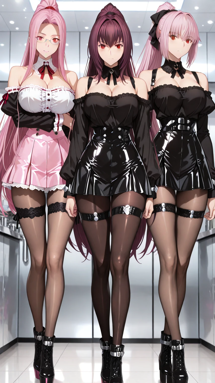 ((二人のIn underwearの女性がセクシーにOffice corridorを歩いているBack view:1.4), Beautiful Anime Women, Beautiful art style, Anime characters, ((Smooth texture, Realistic texture, Anime CG Style)), ((Highest quality)), (Very detailed), (Very detailed CG 統合 8k 壁紙), Very detailed, High-resolution RAW color photos, Professional photography, Brown Hair, Stylish hairstyle, Slender body, (Stunningly beautiful woman), (Office corridor, Many business people walking down the corridor, There is a window in the hallway:1.3), ((Black high heels), (Sexy and cute shocking pink underwear:1.3), (Stylish shiny hot pink satin panties, Side-tie panties, Panties with lace trim:1.3), (Thin panties:1.3), (Hot pink micro lace satin bra, Hot pink bra with lace trim, Thin bra:1.3), (lace garter belt, Garter Strings, Black knee socks:1.3):1.3), naked, In underwear, In underwearのオフィスレディ, Exact number of arms, Exact number of legs, Perfect Anatomy, (Embarrassed expression, Surprised expression), Angle from the rear, Exact finger count、Exact number of legs、(Exact number of arms:1.0, Exact number of hands:1.0), (Perfect hands, Perfect Anatomy), (Back view:1.4)
